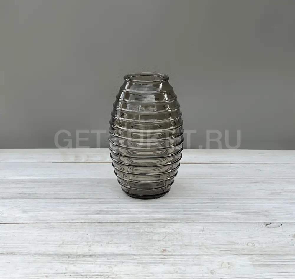 209528 Ваза стеклянная "Лайт" серая