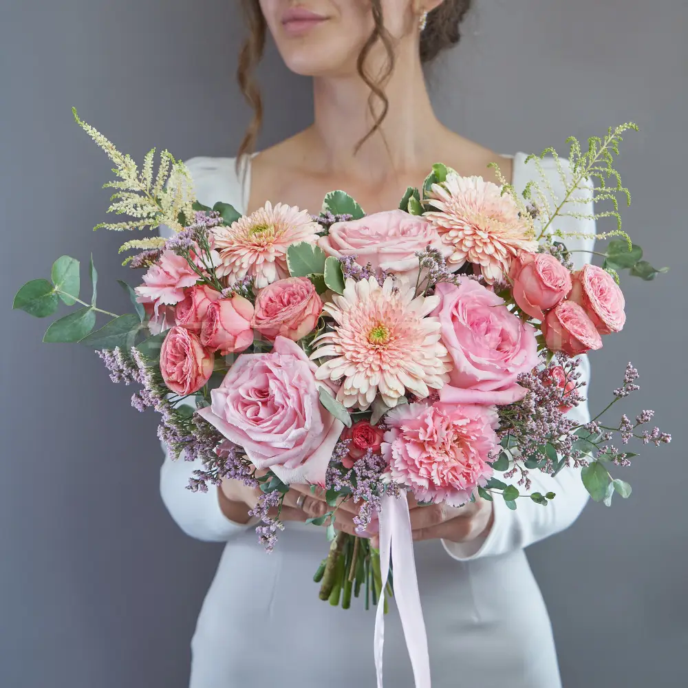 214783 Нежный букет невесты 